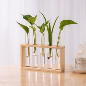 Hydroponic Wooden Stand Vase Fresh Living Room Simple Decorative Ornaments