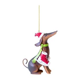 Acrylic Fashion Dog Christmas Tree Decoration