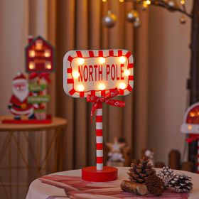 Christmas Road STOP Decorative Light Wooden