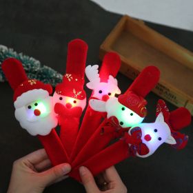 Cartoon Luminous Plush Christmas Slap Bracelet