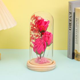 Yongsheng Soap Flower Bouquet Glass Cover