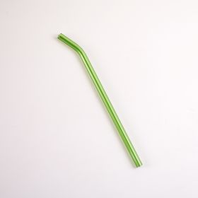 Colored High Borosilicate Environmentally Friendly Heat-resistant Curved Glass Straws