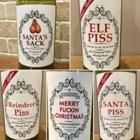 Christmas Bottle Label Sticker Set