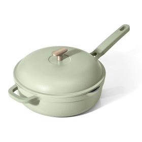 All-in-One 4 QT Hero Pan with Steam Insert, 3 Pc Set, Sage Green by Drew Barrymore