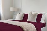 Luxurious Viscose from 100% Bamboo 5-Piece Sheet Set , Oeko-TEX Certified, Split King - Merlot