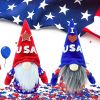 Lovinland USA American Patriotic Gnomes 4th of July American Independence Day Memorial Labor Veterans Decorations; 2 pack