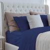 Luxurious Viscose from 100% Bamboo 4-Piece Sheet Set , Oeko-TEX Certified, Queen - Indigo