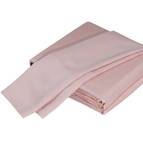 Luxurious Viscose from 100% Bamboo 4-Piece Sheet Set, Oeko-TEX Certified, King - Pale Rose