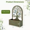 Set of 2 Decorative Raised Garden Bed for Climbing Plants