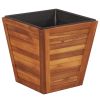 Garden Raised Bed Set 3 Pieces Square Solid Acacia Wood