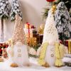 2Pack Sequin Christmas Gnomes Plush with LED Lighting Beard