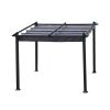 10x10 Ft Outdoor Patio Retractable Pergola With Canopy Sunshelter Pergola for Gardens; Terraces; Backyard; Gray