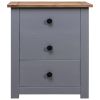 Bedside Cabinet Gray 18.1"x15.7"x22.4" Pinewood Panama Range