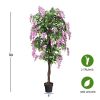 6-Feet Artificial Wisteria Silk Indoor-Outdoor Tree