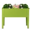 24.5 x 12.5 Inch Outdoor Elevated Garden Plant Stand Flower Bed Box