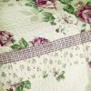 [Rowena] Cotton 3PC Floral Vermicelli-Quilted Printed Quilt Set (Full/Queen Size)