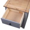 Bedside Cabinet Gray 18.1"x15.7"x22.4" Pinewood Panama Range