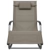 Sun Loungers 2 pcs Textilene Taupe and Gray