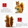 1pc Solar Resin Squirrel Floor Lamp; LED Outdoor Rain Light Courtyard Garden Lawn Landscape Light