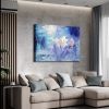 Framed Canvas Wall Art Decor Abstract Style Painting, Impressionism Lotus Painting Decoration For Office Living Room, Bedroom Decor-Ready To Hang