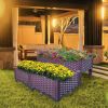 Plastic Raised Garden Bed 4 Piece Planter Grow Boxes Planter Care Box Kit for Outdoor Indoor Plants Elevated Garden Boxes Plant pots for Vegetables, S