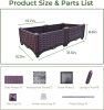 Planter Boxes Raised Garden Bed,2 Pieces Plastic Raised Garden Bed Garden Planter Boxes for Indoor & Outdoor Vegetable Fruit Flower Herb Growing Box