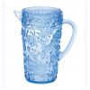 2.5 Quarts Designer Paisley Blue Acrylic Pitcher with Lid, Crystal Clear Break Resistant Premium Acrylic Pitcher for All Purpose BPA Free