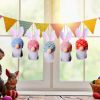 10Pcs Easter Hanging Bunny Gnomes Colorful Spring Bunny Plush Gnomes for Gifts