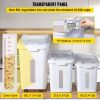 VEVOR Ingredient Storage Bin, 11.4+5.8+3.4 Gal Capacity Shelf Ingredient Bin, 500 Cup Flour Bins on Wheels Commercial Prosave Shelf-storage Ingredient