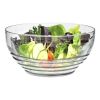 Designer Swirl Clear Acrylic Large Bowl, Break Resistant Premium Acrylic Round Serving Bowl for Party's, Snacks, or Salad Bowl, BPA Free