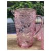 2.5 Quarts Designer Paisley Pink Acrylic Pitcher with Lid, Crystal Clear Break Resistant Premium Acrylic Pitcher for All Purpose BPA Free