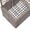 Trellis Raised Bed with 2 Pots 22.8"x11.8"x42.1" Poly Rattan Brown