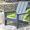 Patio All-Weather HDPE Resin Adirondack Chair,Dark Grey