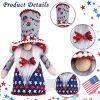 4th of July Gnomes Decorations for Home - 2 Pcs Handmade Swedish Tomte Gnomes Plush; Patriotic Gnomes for Memorial Day Decorations&Veterans Day&Indepe