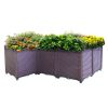 Plastic Raised Garden Bed, Set of 5 Planter Grow Boxes 20.5'H Planter Care Box Kit Planter Grow Box for Indoor & Outdoor Vegetable Fruit Flower Herb G