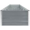 Garden Raised Bed Galvanized Steel 189"x31.5"x17.7" Gray