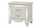 Milan Mirror Framed Nightstand made with Wood in White