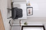 Modern Mid Century Chair velvet Sherpa Armchair for Living Room Bedroom Office Easy Assemble(Dark Grey)