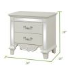 Milan Mirror Framed Nightstand made with Wood in White