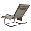 Sun Loungers 2 pcs Textilene Taupe and Gray