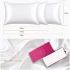 Lacette Silk Pillowcase 2 Pack for Hair and Skin, 100% Mulberry Silk, Double-Sided Silk Pillow Cases with Hidden Zipper (white, Standard size 20" x 26