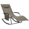 Sun Loungers 2 pcs Textilene Taupe and Gray