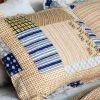 [Classic Plaids] Cotton 3PC Vermicelli-Quilted Patchwork Quilt Set (Full/Queen Size)