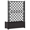 Garden Planter with Trellis 39.4"x16.9"x55.9" PP Anthracite