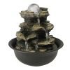 8.3inches Rock Cascading Tabletop Fountain with LED Light for Home Office Bedroom Relaxation