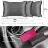 Lacette Silk Pillowcase 1 Pack for Hair and Skin, 100% Mulberry Silk, Double-Sided Silk Pillow Cases with Hidden Zipper (Deep Gray, standard Size: 20"