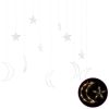 Star and Moon Fairy Lights Remote Control 138 LED Warm White