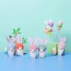 10Pcs Easter Hanging Bunny Gnomes Colorful Spring Bunny Plush Gnomes for Gifts