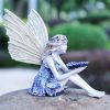 1pc Miniature Fairy Resin Statue, Resin Craft For Garden Yard Outdoor Indoor Lawn Porch Balcony Patio Decor