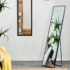 3rd generation black solid wood frame full length mirror, dressing mirror, bedroom porch, decorative mirror, clothing store, floor to ceiling mirror,